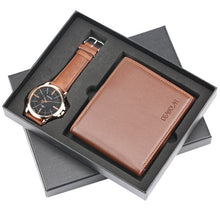Load image into Gallery viewer, Genuine Leather Wallet Gift Set for men